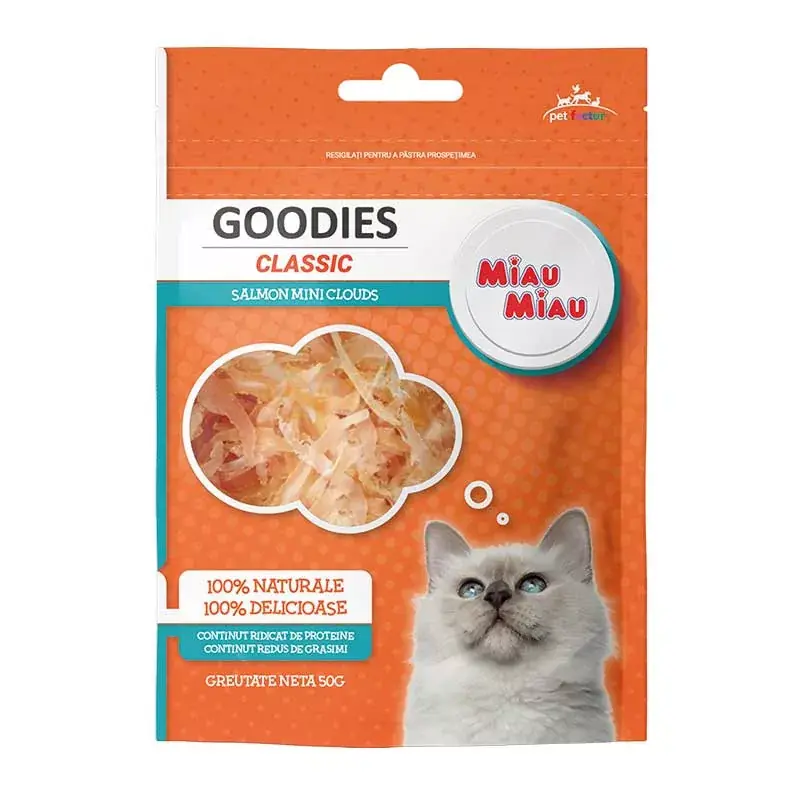 Szuper akció MIAU SZÁRÍTOTT LAZAC MINI 50G