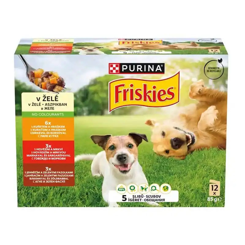 Korlátozott ajánlat FRISKIES DOG POUCH ASZPIKOS 12x85G CS/M/B