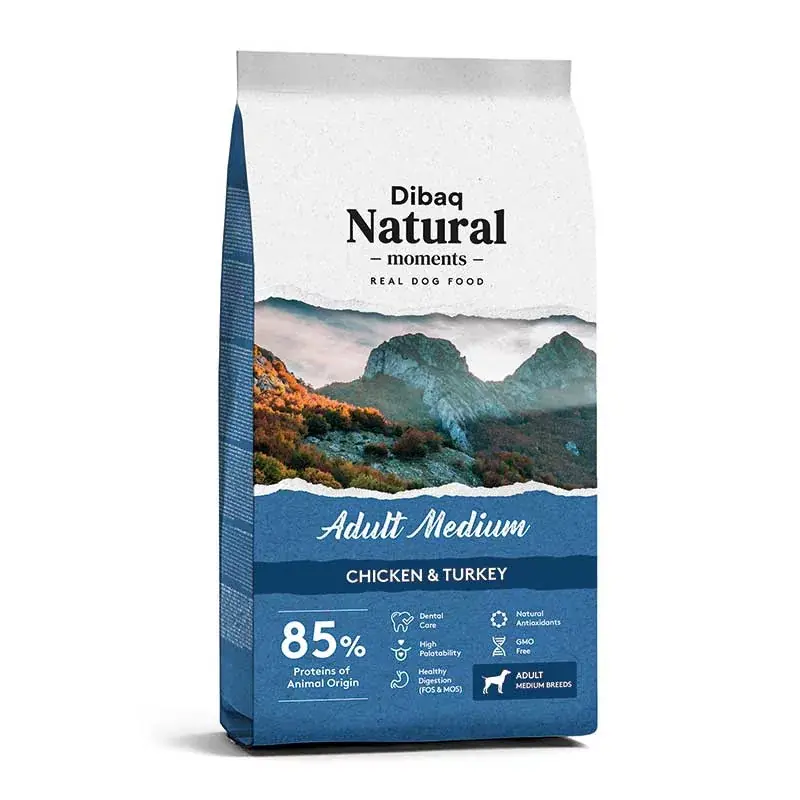 Utolsó esély DIBAQ NATURAL MOMENTS ADULT MEDIUM - MAGAS PRÉMIUM MINŐSÉGŰ ELEDEL KÖZEPES TESTŰ