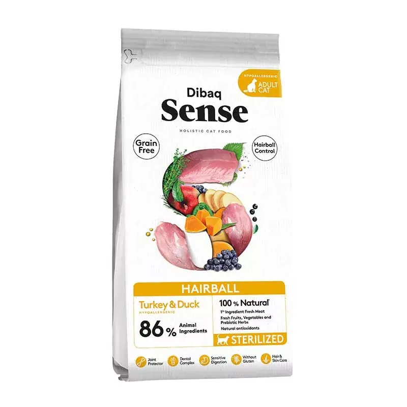 Dibaq Sense CAT Grain Free HAIRBALL 1,5 kg Kacsa-Pulyk Vásárlói kedvenc