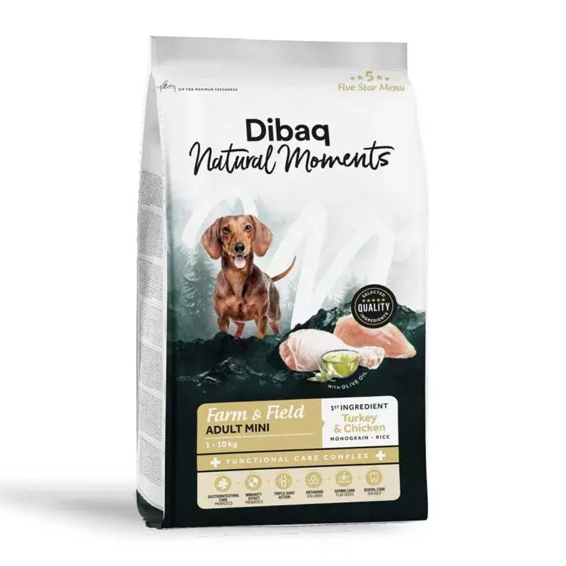 Dibaq Natural Moments DOG FARM&FIELD ADULT MINI 6KG PULYKA-CSIRKE Kihagyhatatlan ajánlat
