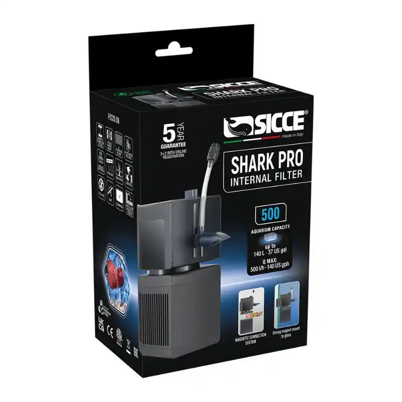 Prémium SICCE Shark Pro 500, akváriumi belső szűrő