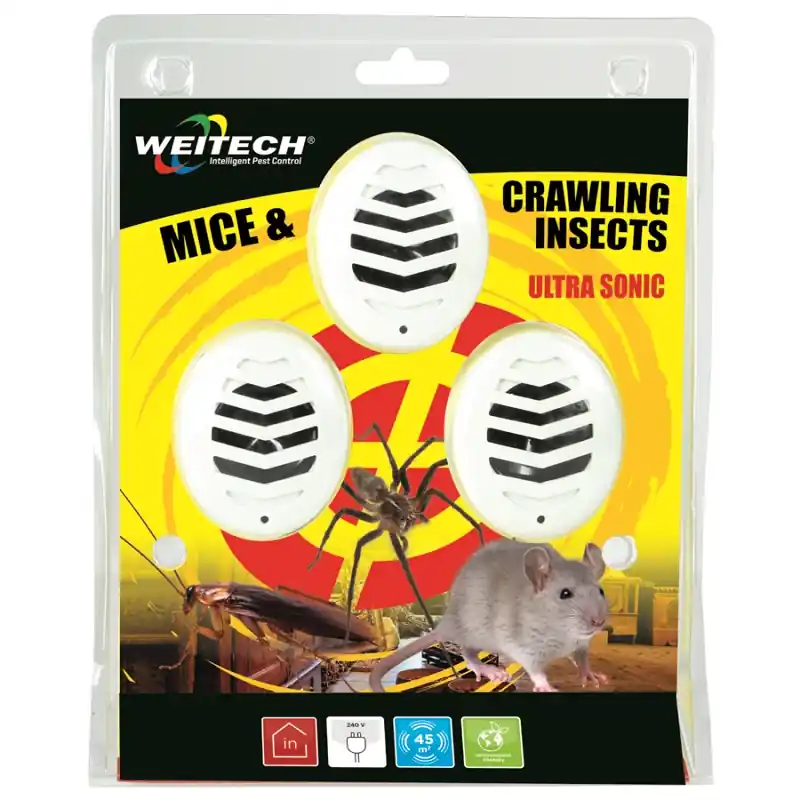 Weitech ultrahangos riasztó, 45 m² (3db) Expressz szállítás