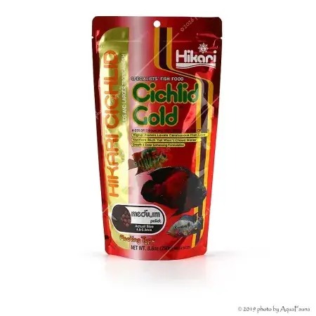 Szuper akció Hikari Cichlid Gold Medium - 250 g (750 ml) - lebegő színfokozó granulátum eleség sügéreknek